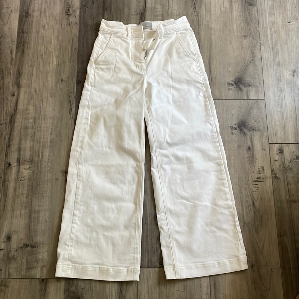 Everlane White Wide Legged Pant